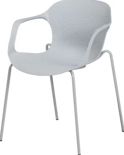 Beliani Tuoli Muovi Vaaleanharmaa 2 Kpl Elbert Hot