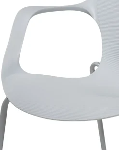 Beliani Tuoli Muovi Vaaleanharmaa 2 Kpl Elbert Hot