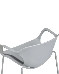 Beliani Tuoli Muovi Vaaleanharmaa 2 Kpl Elbert Hot