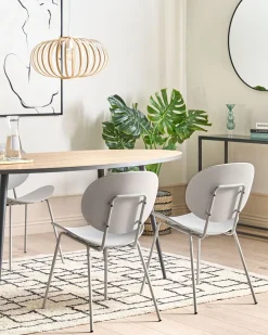 Beliani Tuoli Muovi Vaaleanharmaa 2 Kpl Shonto Outlet