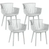 Beliani Tuoli Muovi Vaaleanharmaa 4 Kpl Pesaro Discount