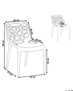 Beliani Tuoli Muovi Vaaleanharmaa Morgan Sale