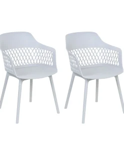 Beliani Tuoli Muovi Vaaleanharmaa 2 Kpl Almira Best Sale