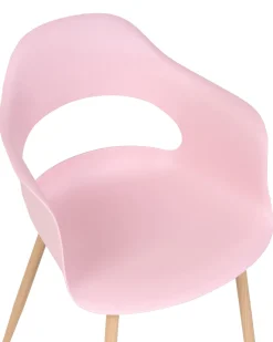 Beliani Tuoli Muovi Vaaleanpunainen 2 Kpl Utica Cheap
