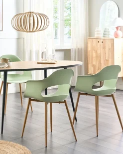 Beliani Tuoli Muovi Vaaleanvihrea 2 Kpl Utica Clearance