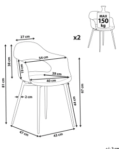 Beliani Tuoli Muovi Vaaleanvihrea 2 Kpl Utica Clearance