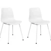 Beliani Tuoli Muovi Valkoinen 2 Kpl Loomis Hot