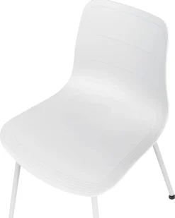 Beliani Tuoli Muovi Valkoinen 2 Kpl Loomis Hot