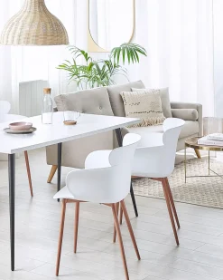 Beliani Tuoli Muovi Valkoinen 2 Kpl Sumkley Online