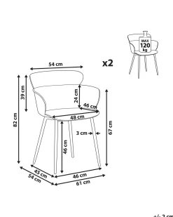 Beliani Tuoli Muovi Valkoinen 2 Kpl Sumkley Online