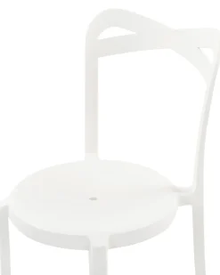 Beliani Tuoli Muovi Valkoinen 4 Kpl Camogli Cheap