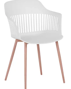 Beliani Tuoli Muovi Valkoinen 2 Kpl Bereca Store