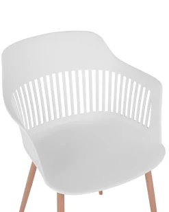 Beliani Tuoli Muovi Valkoinen 2 Kpl Bereca Store