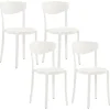 Beliani Tuoli Muovi Valkoinen 4 Kpl Vieste Cheap