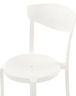 Beliani Tuoli Muovi Valkoinen 4 Kpl Vieste Cheap