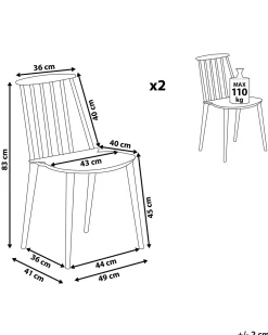 Beliani Tuoli Muovi Valkoinen 2 Kpl Ventnor Online
