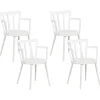 Beliani Tuoli Muovi Valkoinen 4 Kpl Morill Best Sale