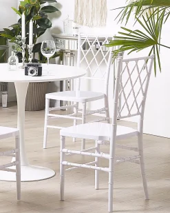 Beliani Tuoli Muovi Valkoinen 2 Kpl Clarion Outlet