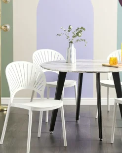 Beliani Tuoli Muovi Valkoinen 4 Kpl Ostia Online