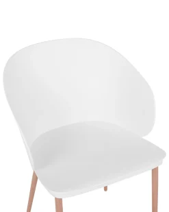 Beliani Tuoli Muovi Valkoinen 2 Kpl Blaykee Cheap