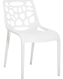 Beliani Tuoli Muovi Valkoinen Morgan Fashion