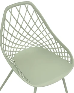 Beliani Tuoli Muovi Vihrea 2 Kpl Canton Ii Hot