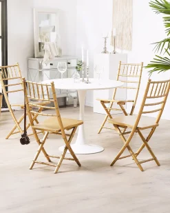 Beliani Tuoli Pyokki Kokoontaitettava Kulta 4 Kpl Machias Sale