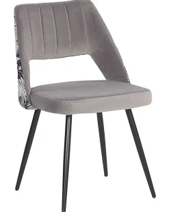 Beliani Tuoli Sametti Harmaa 2 Kpl Ansley Flash Sale