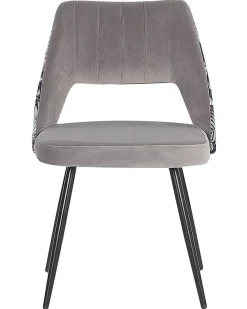 Beliani Tuoli Sametti Harmaa 2 Kpl Ansley Flash Sale