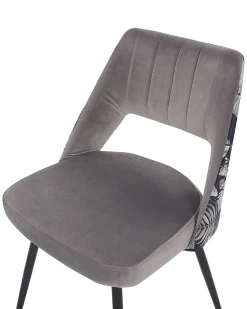 Beliani Tuoli Sametti Harmaa 2 Kpl Ansley Flash Sale