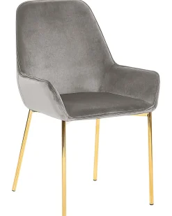 Beliani Tuoli Sametti Harmaa 2 Kpl Loverna Sale