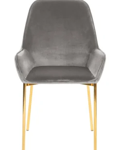 Beliani Tuoli Sametti Harmaa 2 Kpl Loverna Sale