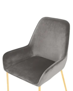 Beliani Tuoli Sametti Harmaa 2 Kpl Loverna Sale