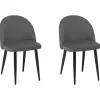 Beliani Tuoli Sametti Harmaa 2 Kpl Visalia Outlet