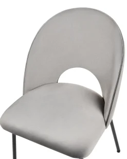 Beliani Tuoli Sametti Harmaa 2 Kpl Covelo Cheap