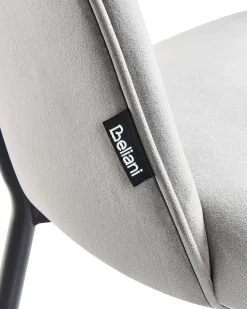 Beliani Tuoli Sametti Harmaa 2 Kpl Covelo Cheap