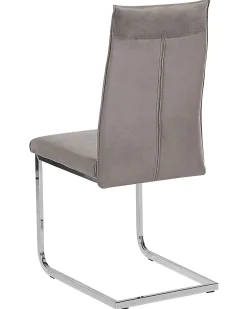 Beliani Tuoli Sametti Harmaa 2 Kpl Rockford New