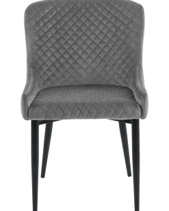 Beliani Tuoli Sametti Harmaa 2 Kpl Solano Outlet