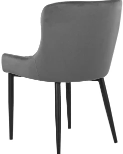 Beliani Tuoli Sametti Harmaa 2 Kpl Solano Outlet