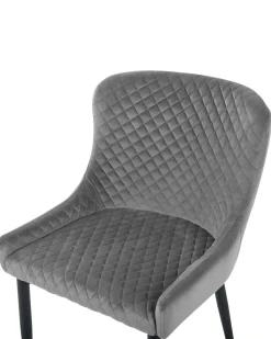 Beliani Tuoli Sametti Harmaa 2 Kpl Solano Outlet