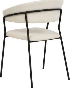 Beliani Tuoli Sametti Kermanvalkoinen 2 Kpl Mariposa Store