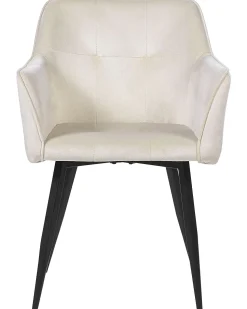 Beliani Tuoli Sametti Kermanvalkoinen 2 Kpl Jasmin Outlet