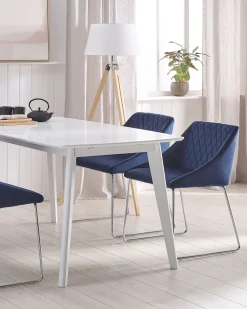 Beliani Tuoli Sametti Laivastonsininen 2 Kpl Arcata Outlet