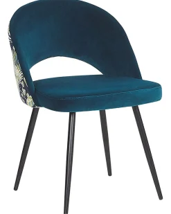 Beliani Tuoli Sametti Merensininen 2 Kpl Vivian Best