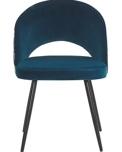 Beliani Tuoli Sametti Merensininen 2 Kpl Vivian Best