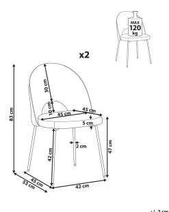 Beliani Tuoli Sametti Mintunvihrea 2 Kpl Covelo Flash Sale