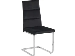 Beliani Tuoli Sametti Musta 2 Kpl Rockford Sale