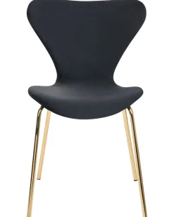Beliani Tuoli Sametti Musta/Kulta 2 Kpl Boonville Clearance
