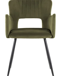 Beliani Tuoli Sametti Oliivinvihrea 2 Kpl Sanilac Cheap