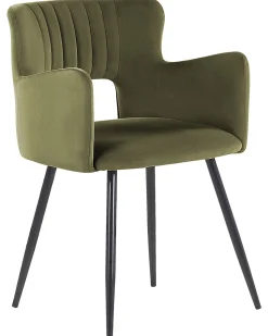 Beliani Tuoli Sametti Oliivinvihrea 2 Kpl Sanilac Cheap